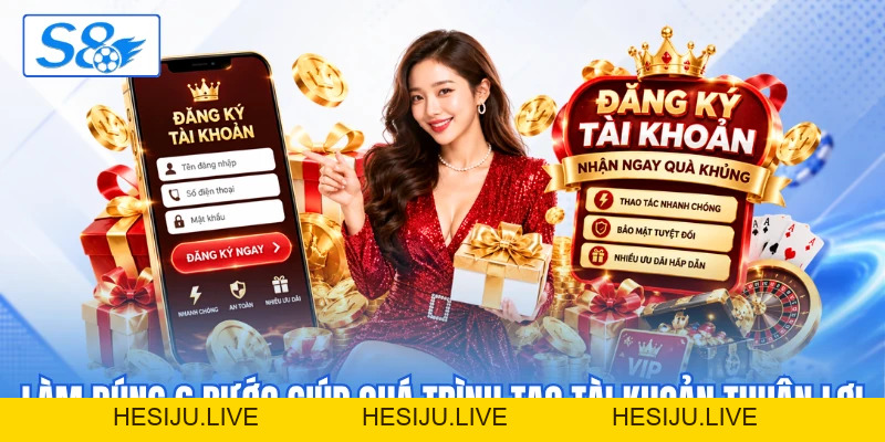 Đăng Ký S8 - Khởi Tạo Tài Khoản Nhanh Và Dễ Thực Hiện - hesiju